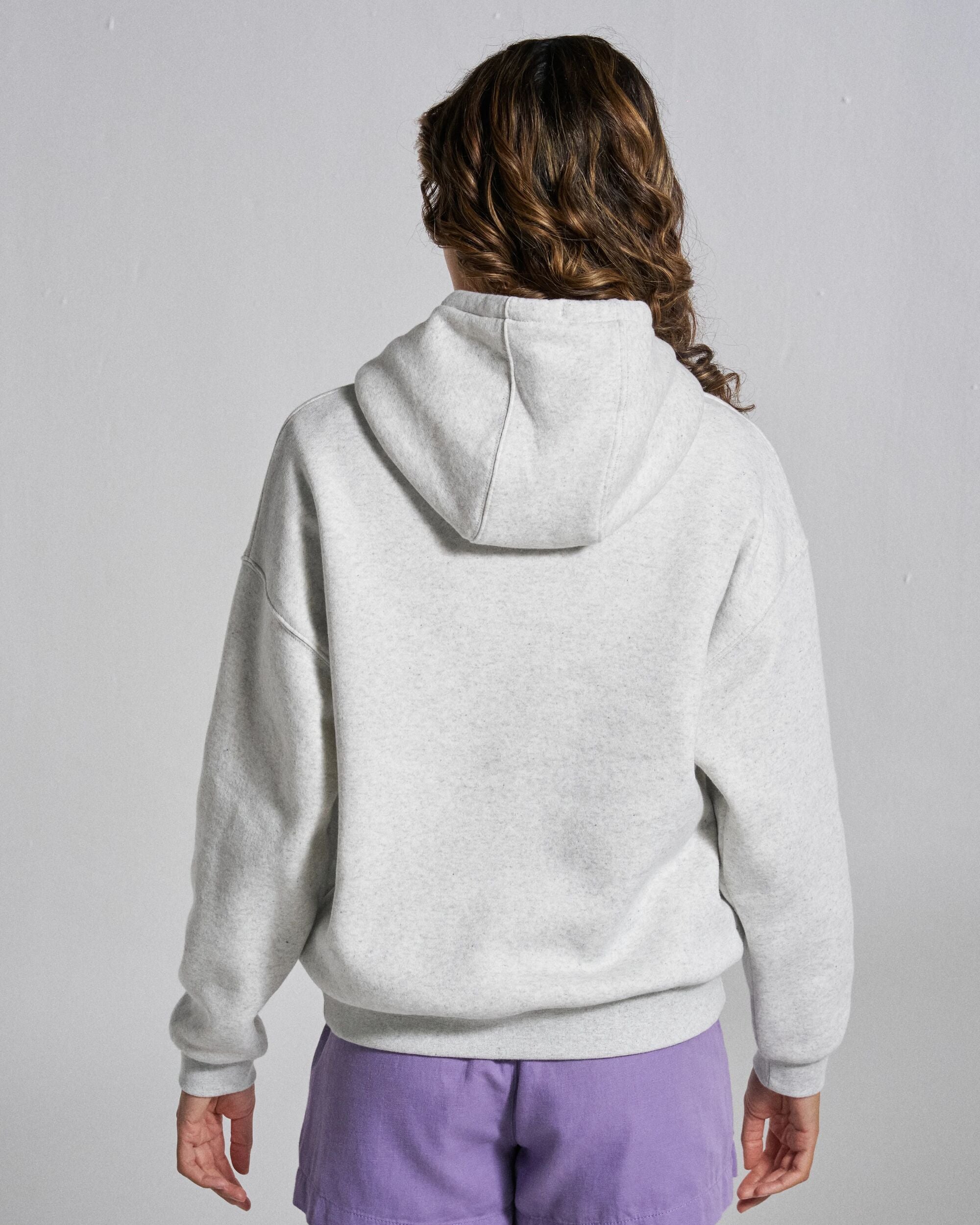 Legacy Hoodie - Light Grey Marl - Studio Model