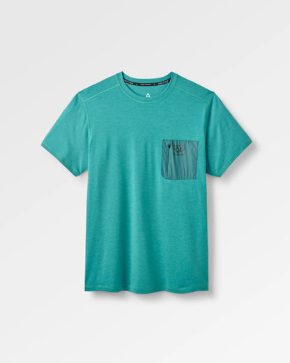 Men's Solscape Active T-Shirt - Ocean Teal Marl - Flatlay