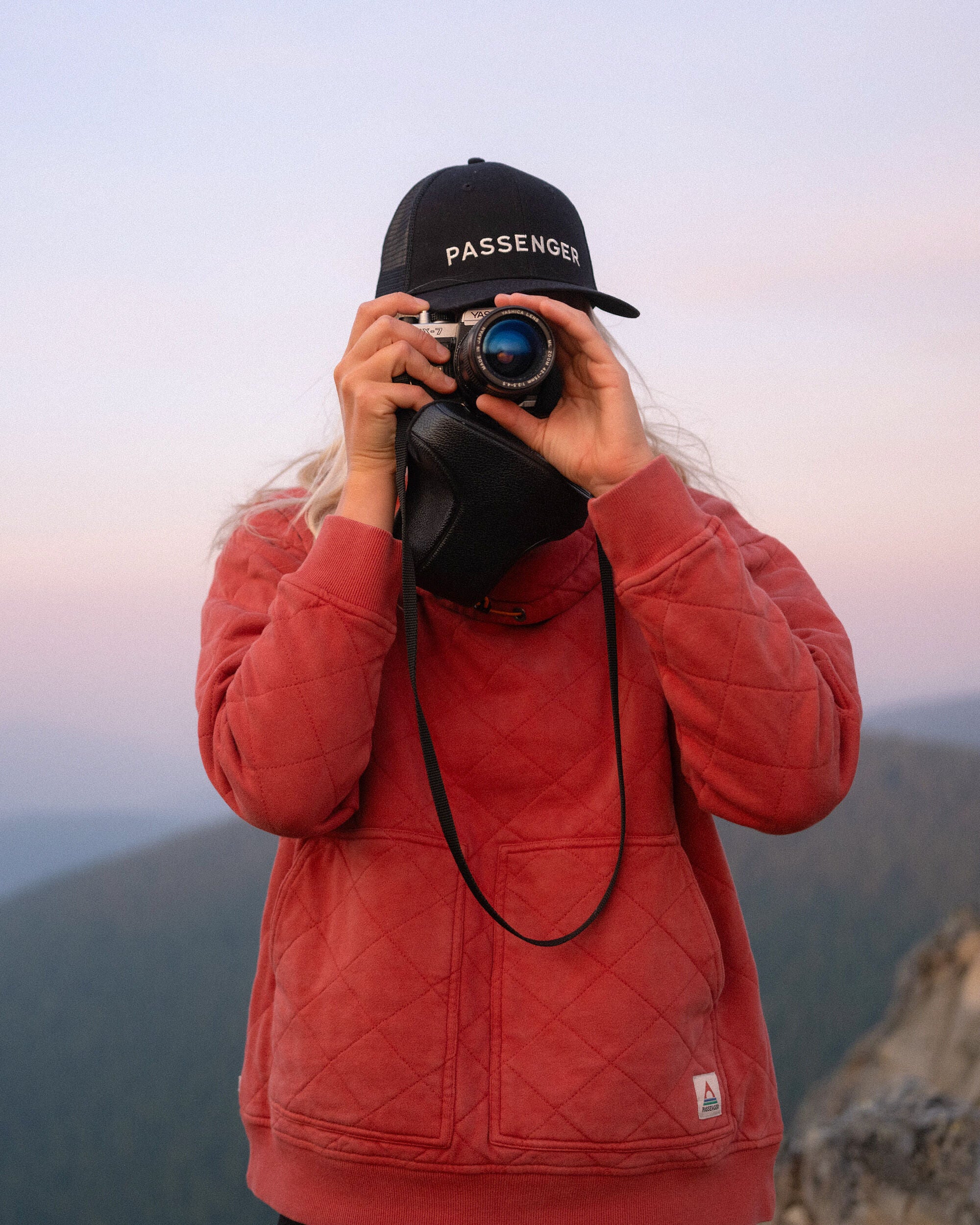 Passenger Organic Cotton Trucker Cap - Black - Lifestyle - Female