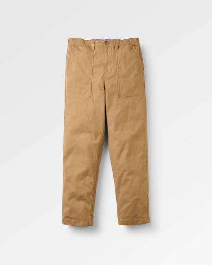 Kimmer Ripstop Cotton Trouser - Caramel Brown - Flatlay