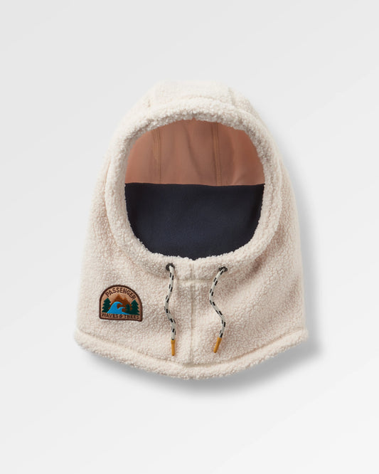 Snowdrift Recycled Polar Fleece Hood - Birch - Flatlay