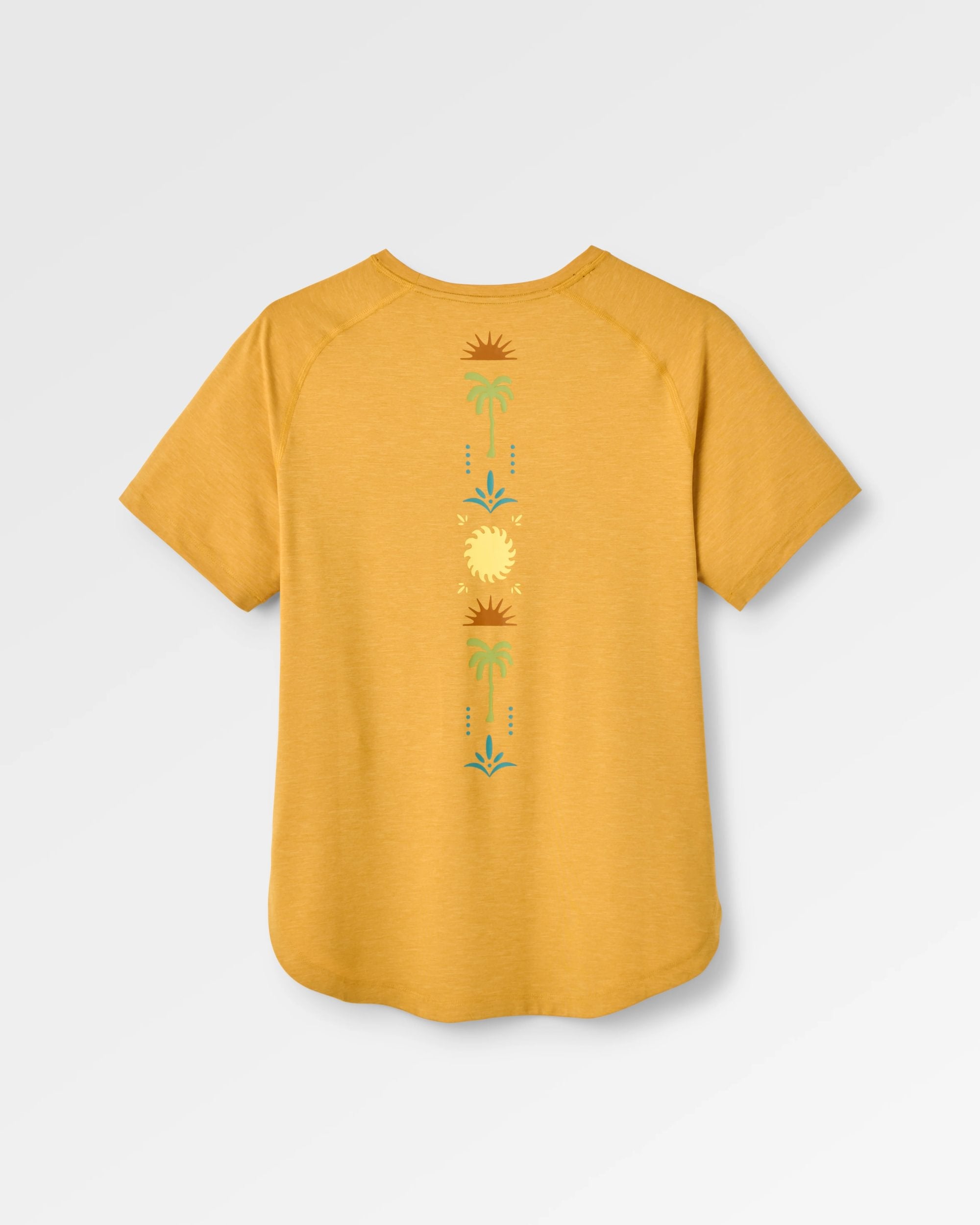 Sunvale Lightweight Surf T-Shirt - Spruce Yellow Marl - Flatlay