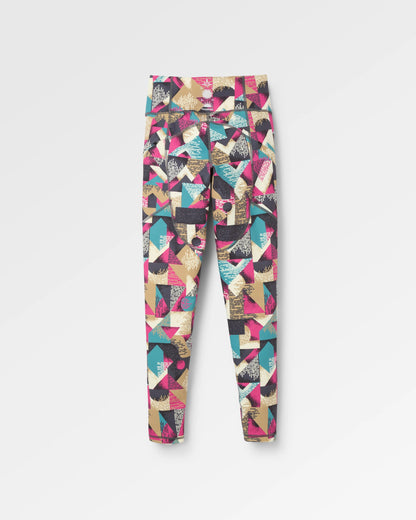 Solscape Active Legging - Mosaic Mountain Charcoal - Flatlay