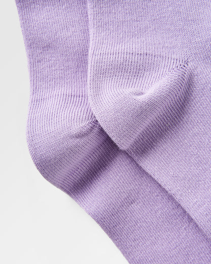 Organic Crew Socks - Dusty Lilac