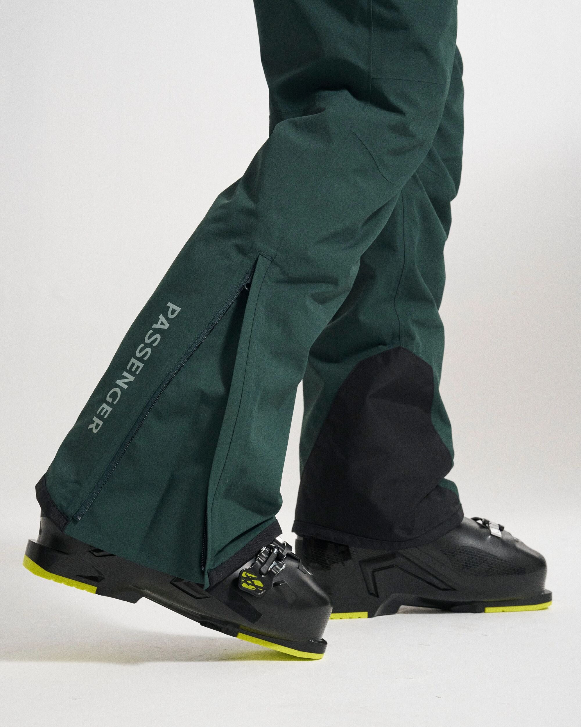 Snowscape Men's Recycled Bibpant - Dark Fern  - Studio Model