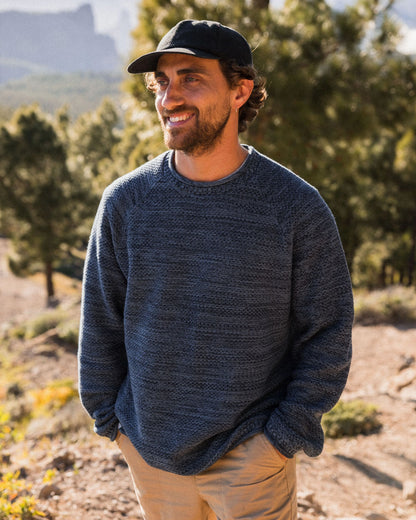 Shore Organic Cotton Knit Jumper - Rich Navy - Lifestyle