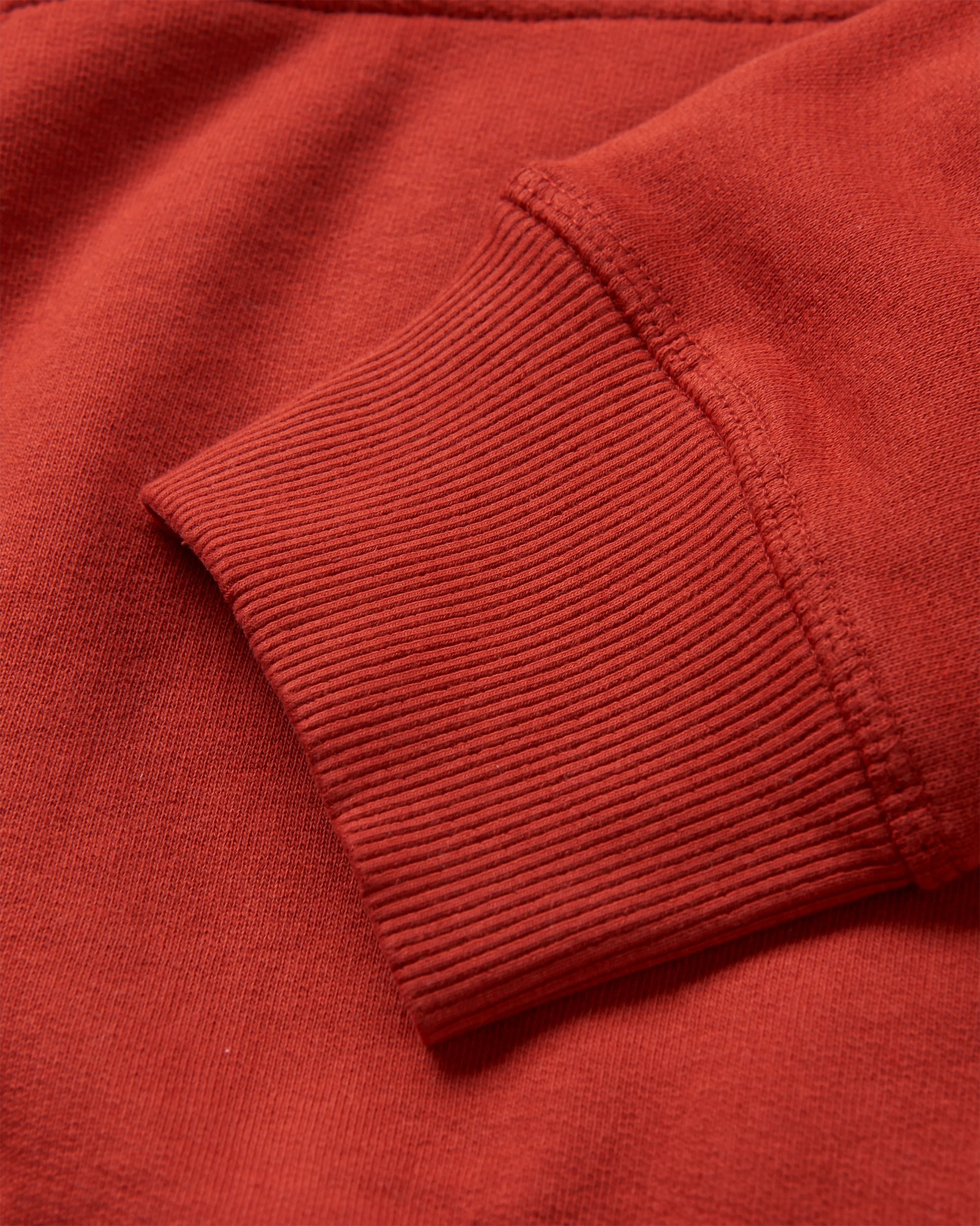 Escapism Recycled Cotton Hoodie - Red Ochre - Flatlay