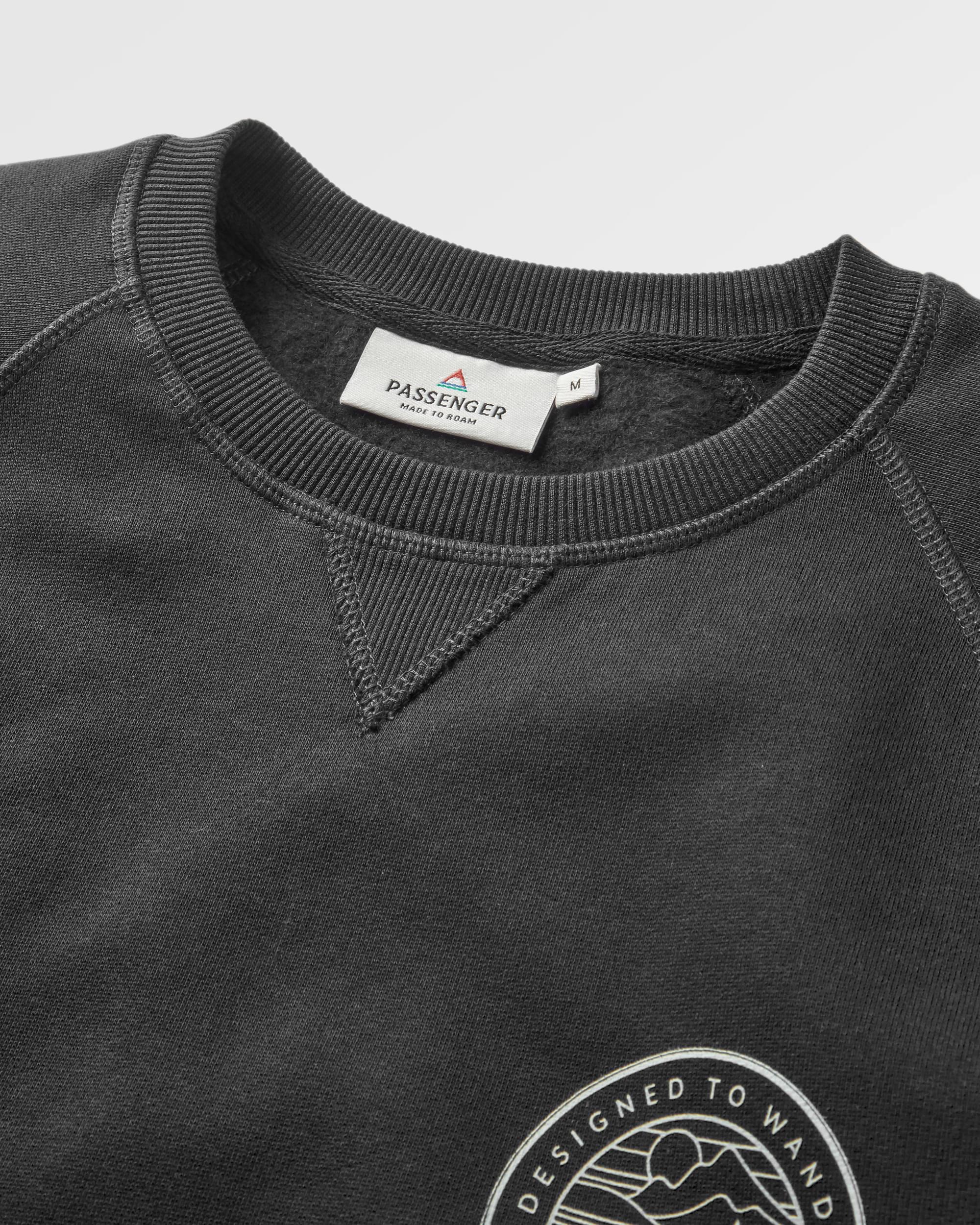 Odyssey Organic Cotton Sweatshirt - Black - Flatlay