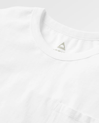 Heritage Recycled Relaxed Fit LS T-Shirt - White - Flatlay