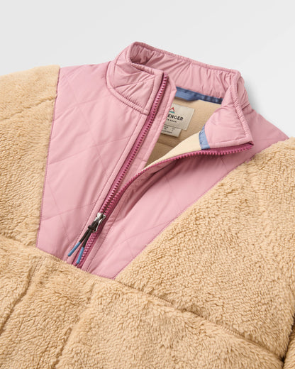 Beaumont Sherpa Hoodless Fleece - Stone - Flatlay