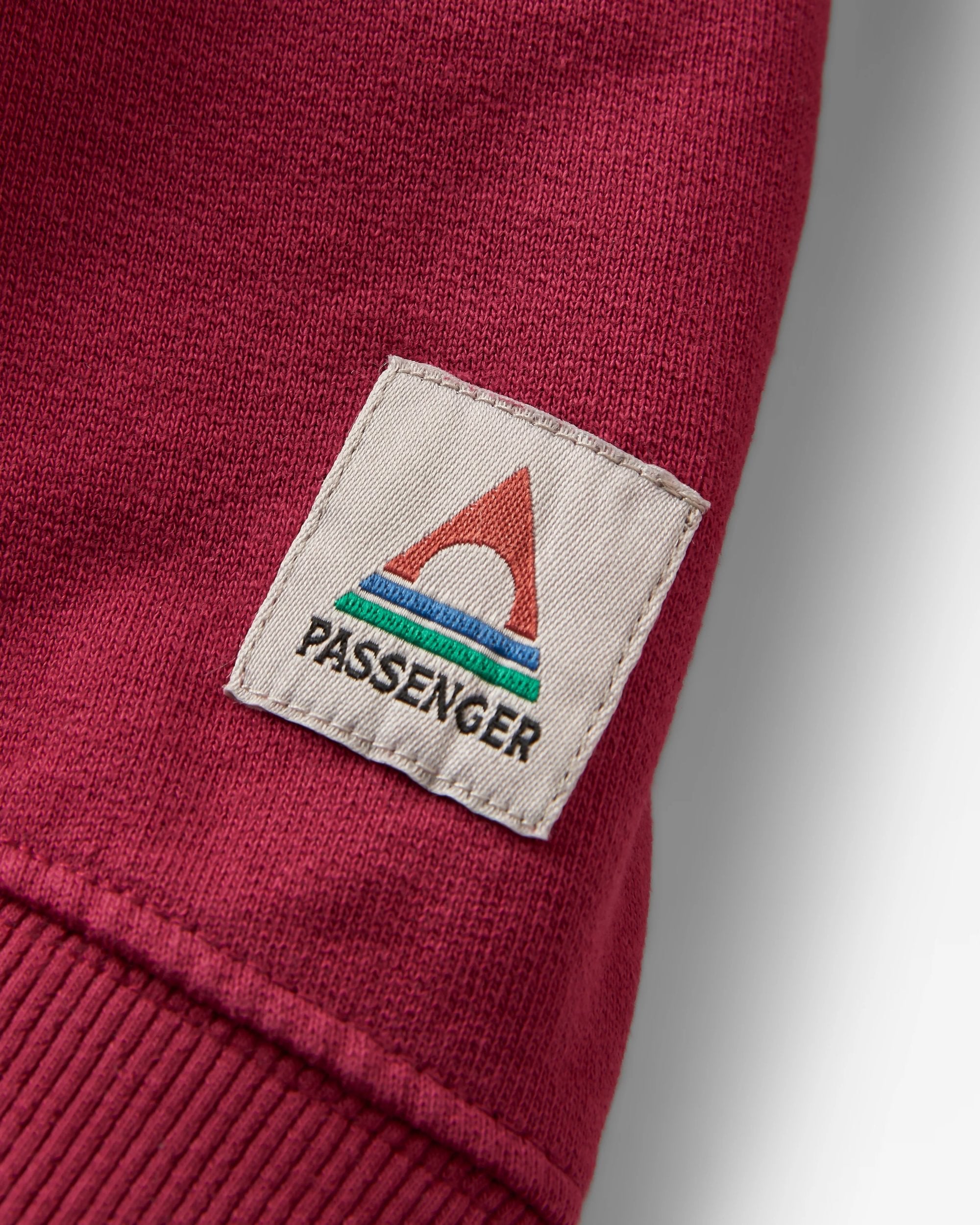 Heritage Recycled Cotton Oversized Sweatshirt - Cranberry - Flatlay