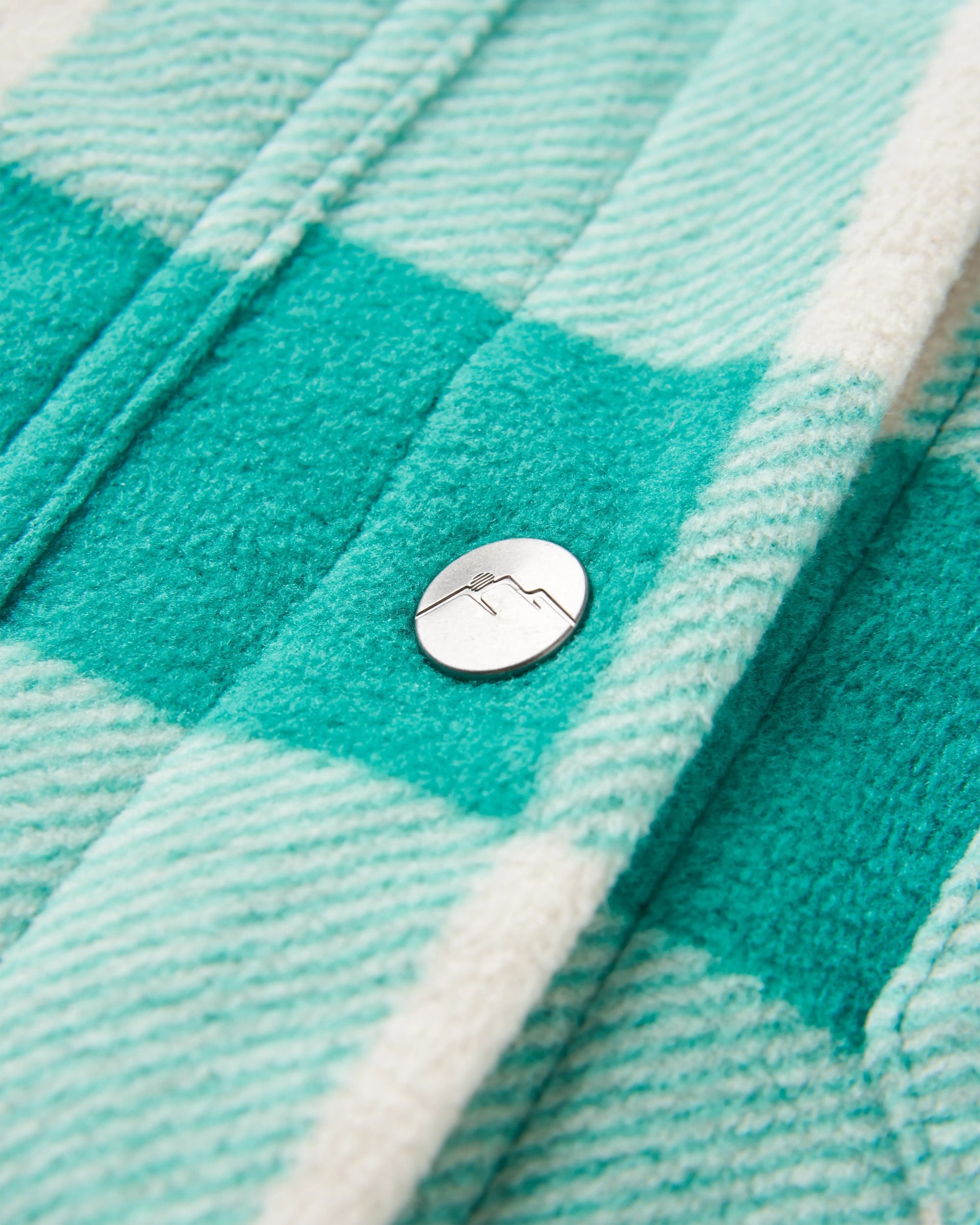 East Recycled Polar Fleece Shirt - Greenlake Buffalo Check - Flatlay