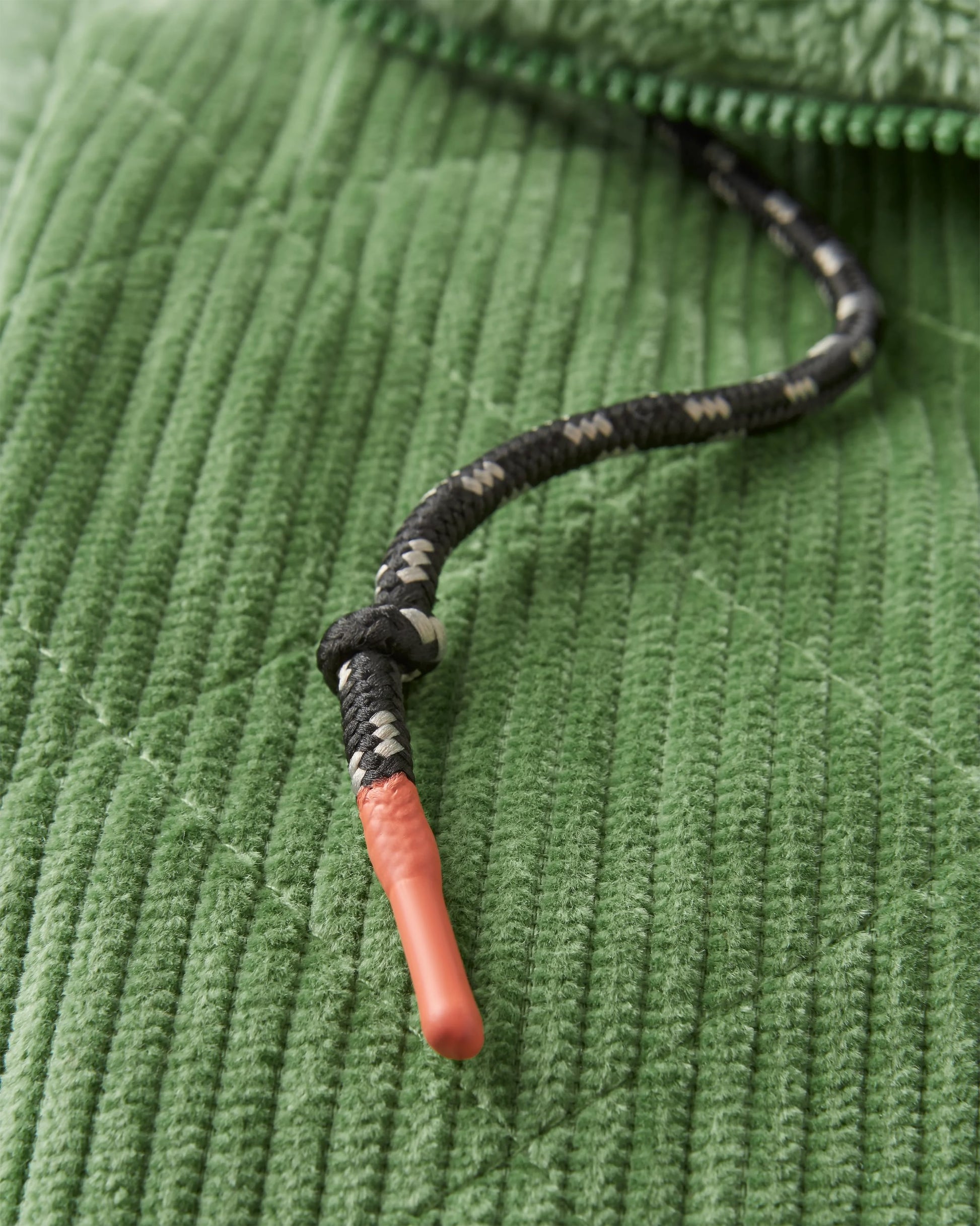 Awaken Recycled Deep-Pile Sherpa Fleece - Stem Green - Flatlay