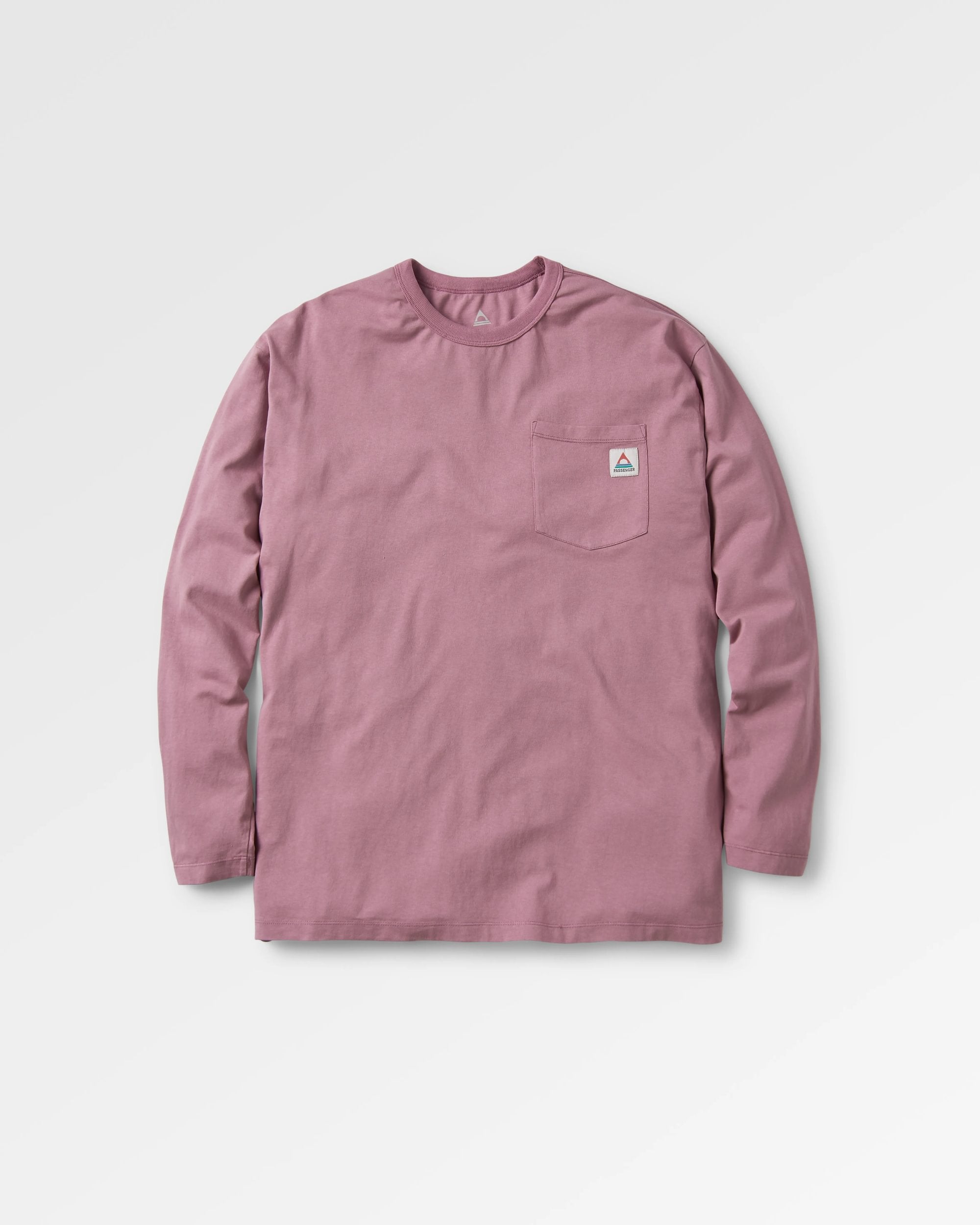 Heritage Recycled Relaxed Fit LS T-Shirt - Grape - Flatlay