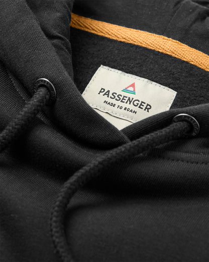 Snapshot Organic Cotton Relaxed Fit Hoodie - Black - Flatlay