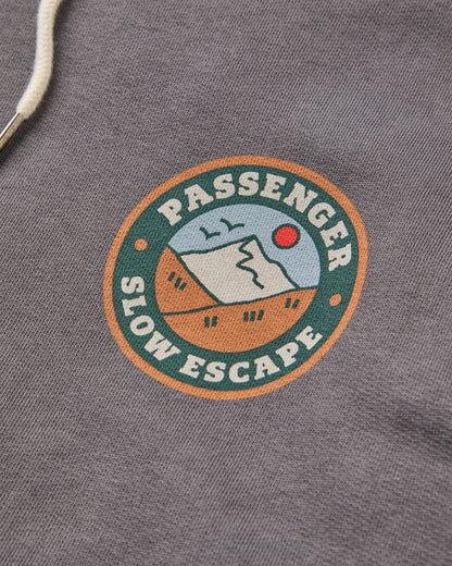 Rambling Recycled Cotton Hoodie - Charcoal - Flatlay