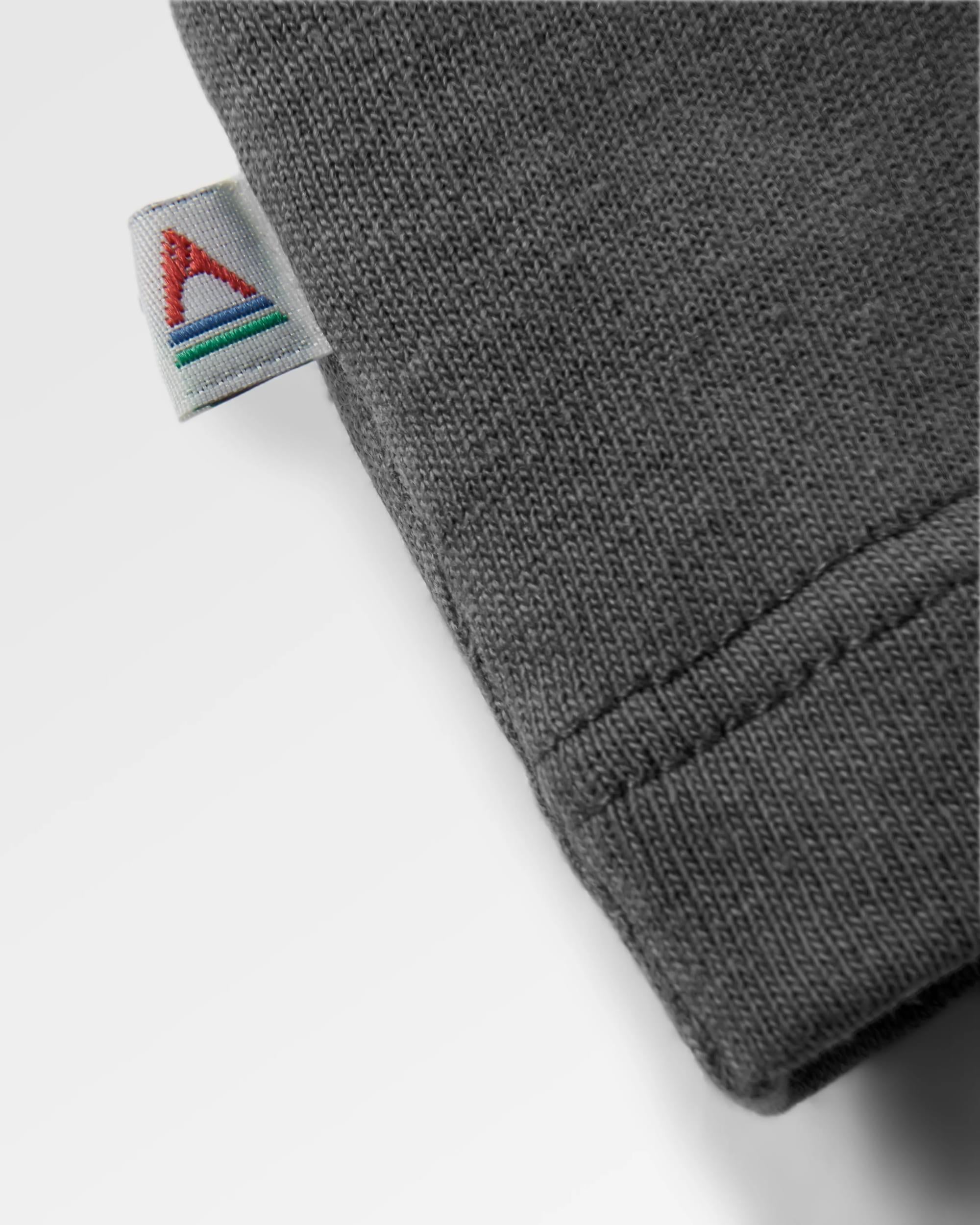 Big Leaf Recycled LS T-Shirt - Faded Black - Flatlay