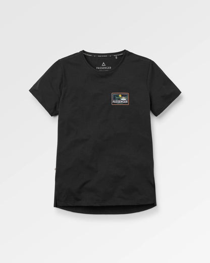 Roamer Women's Recycled Active T-Shirt - Black - Flatlay