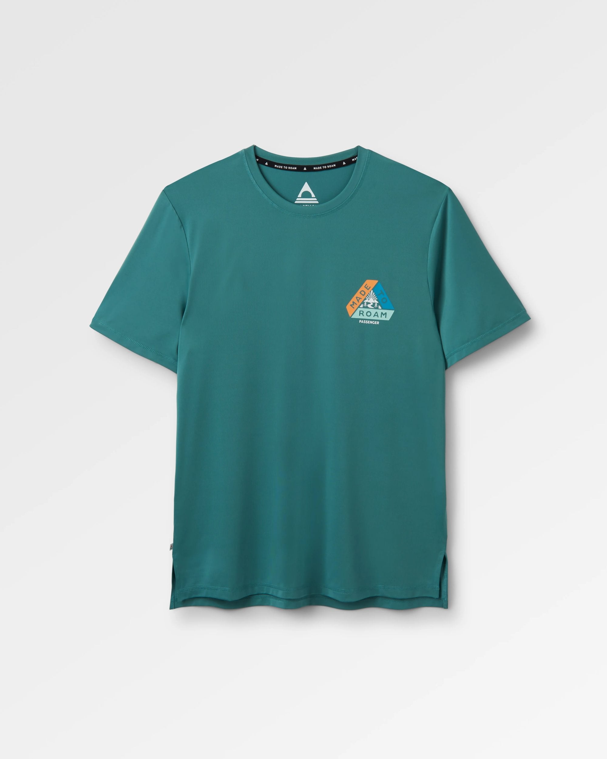 Classic Active Recycled T-Shirt - Deep Sea - Flatlay