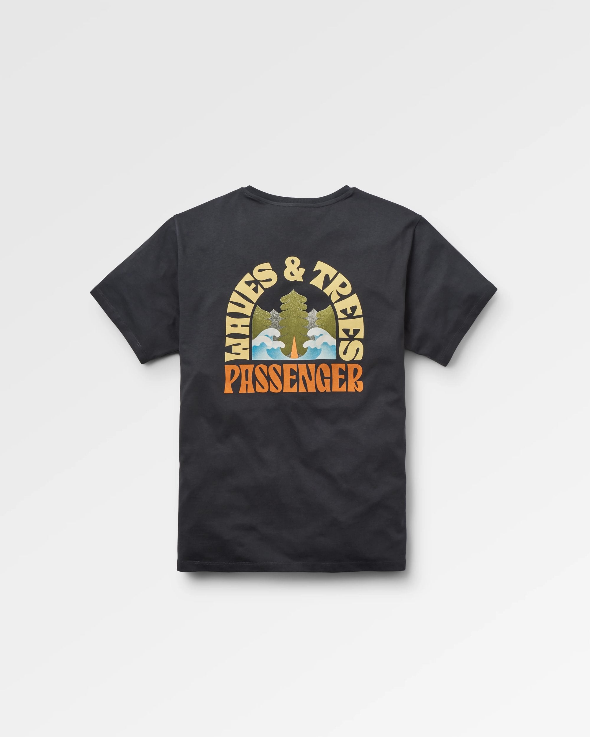 Outsiders Recycled Cotton T-Shirt - Black - Flatlay