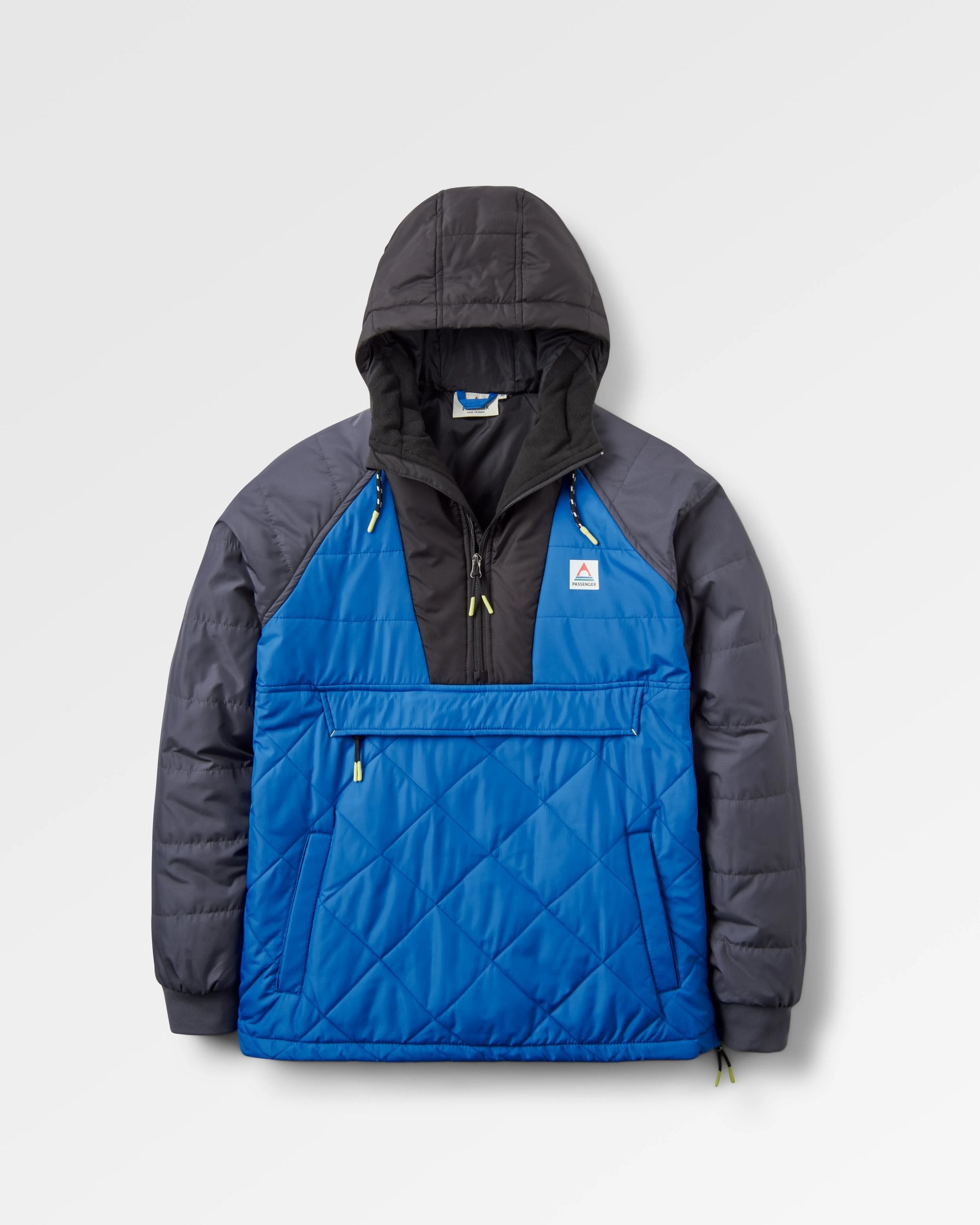 Oceanic Recycled Insulated Anorak - Azure Blue/Charcoal - Flatlay