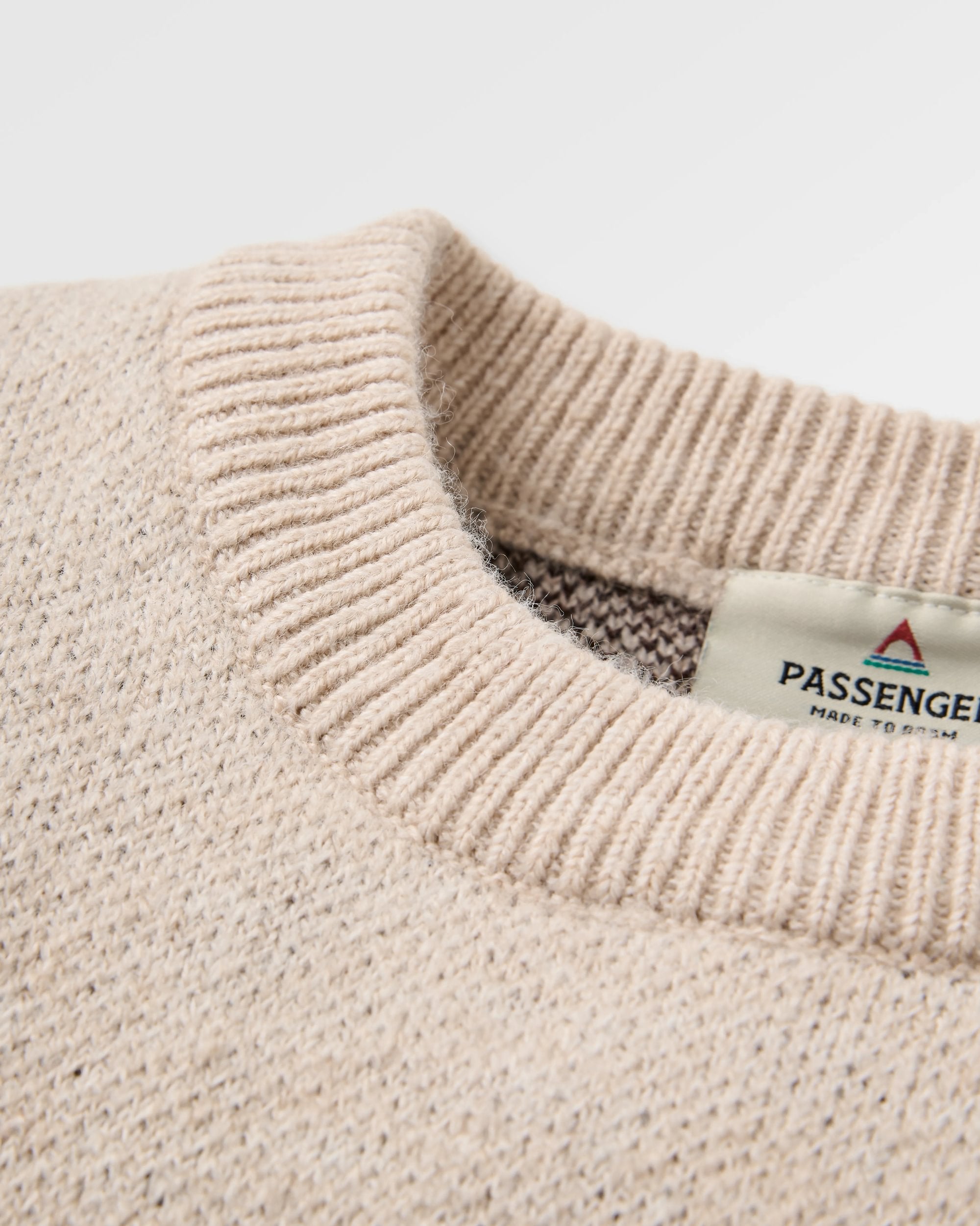 Scenic Recycled Knitted Jumper - Scenic Oat - Flatlay