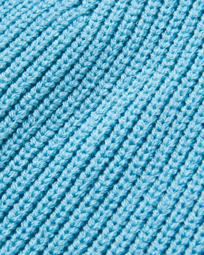 Compass Recycled Beanie - Retro Blue  - Flatlay