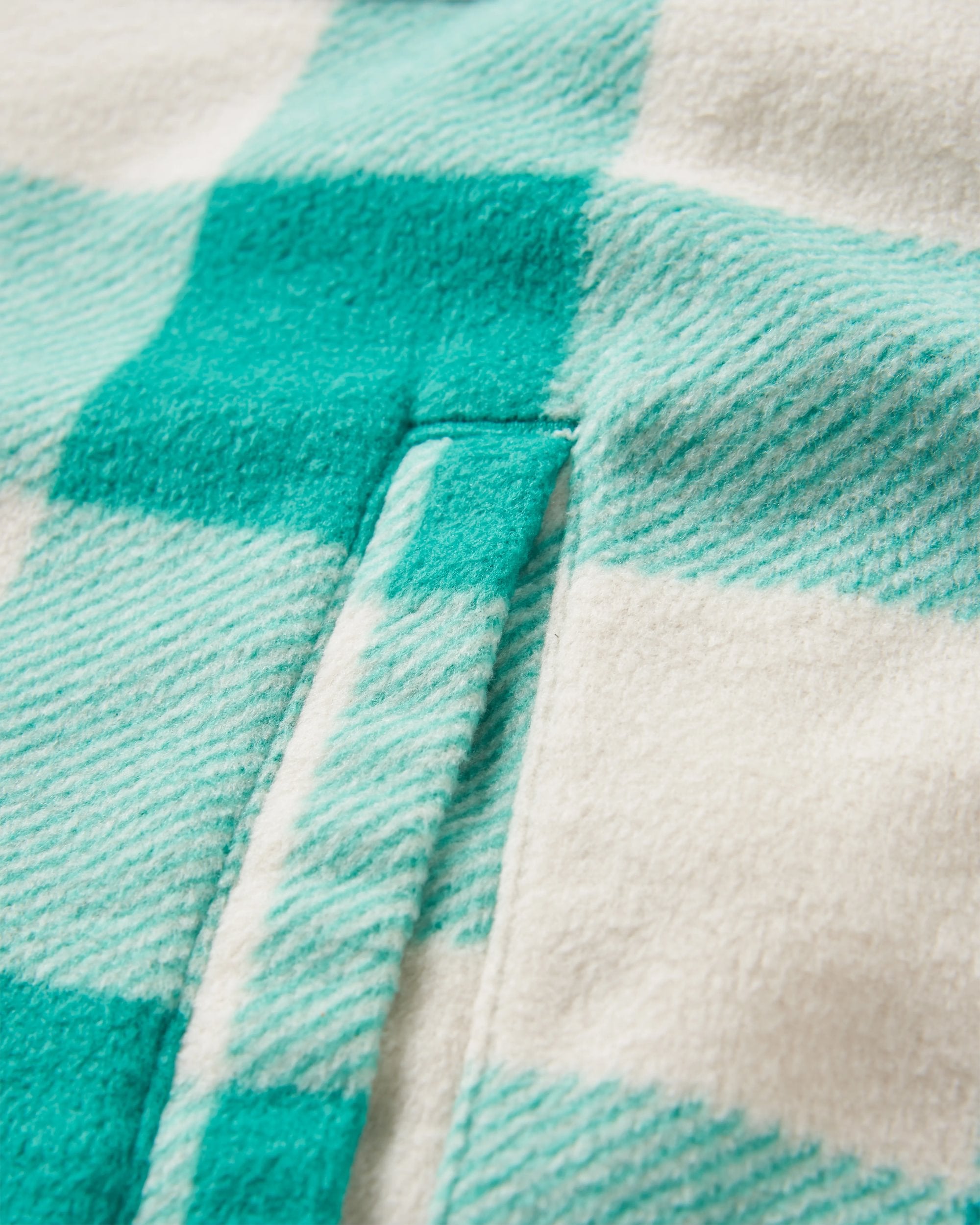 East Recycled Polar Fleece Shirt - Greenlake Buffalo Check - Flatlay