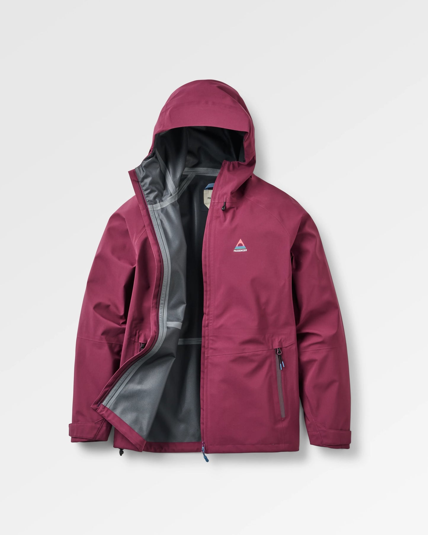 Five Element Recycled Waterproof Jacket - Fig - Flatlay
