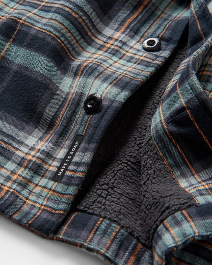 Freestyle Sherpa-Lined Overshirt - Black Check