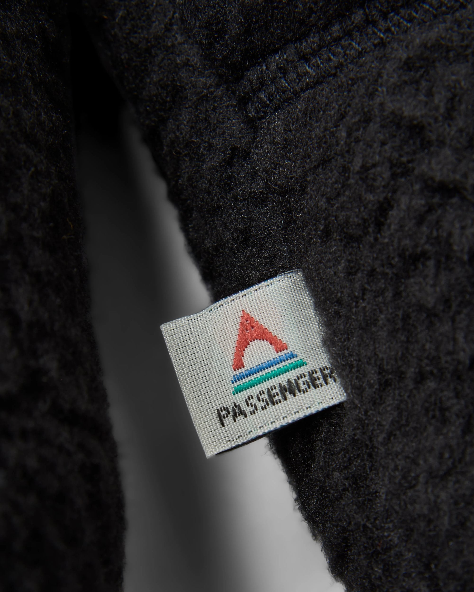 Maine 1/2 Zip Recycled Sherpa Fleece - Black - Flatlay