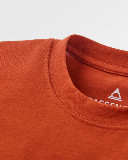 Heritage Relaxed Fit T-Shirt - Dark Rust - Flatlay