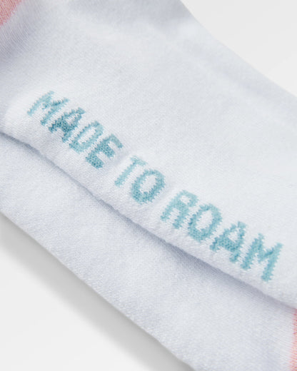 Organic Midweight Crew Socks - White - Flatlay