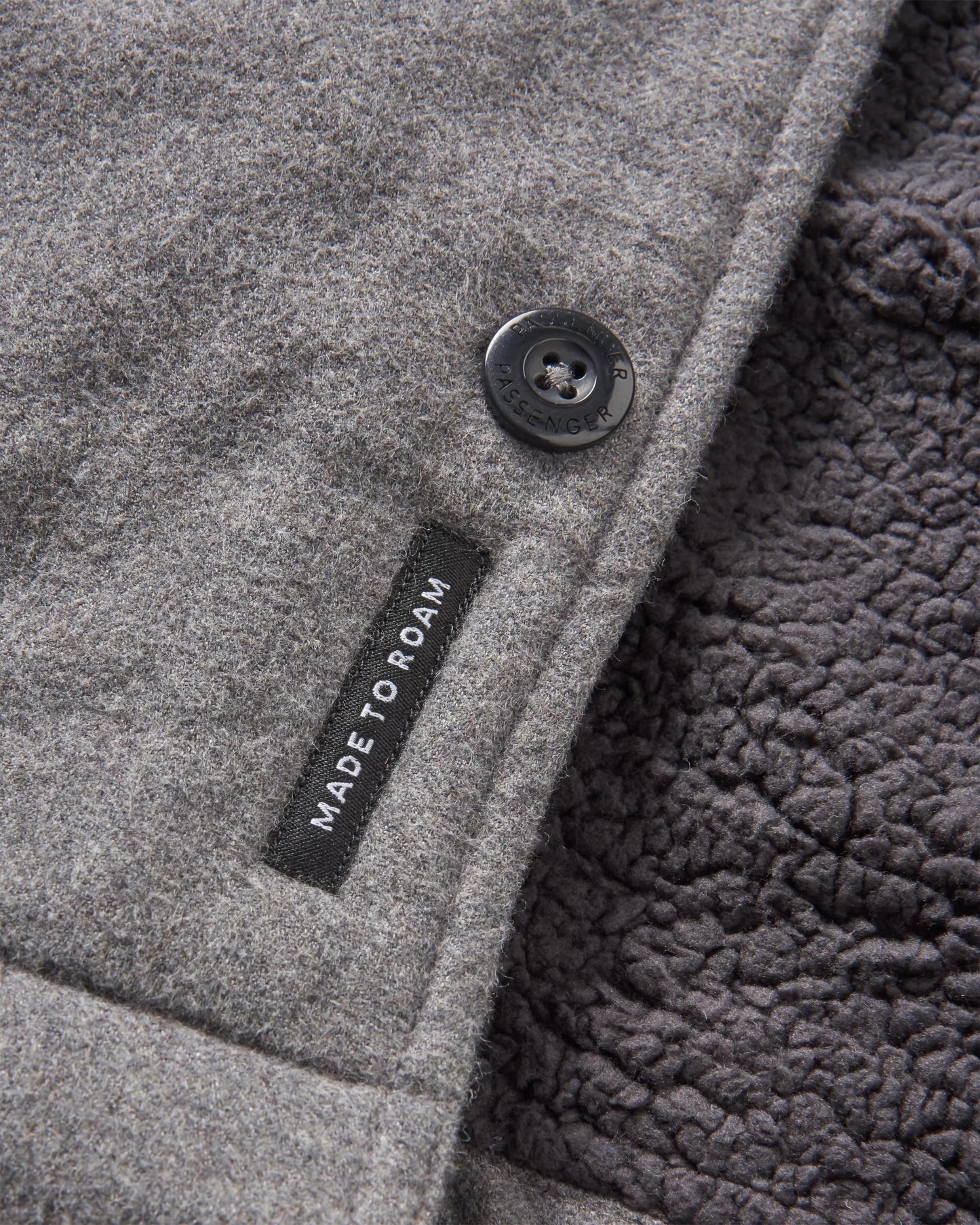 Freestyle Sherpa-Lined Overshirt - Grey Marl