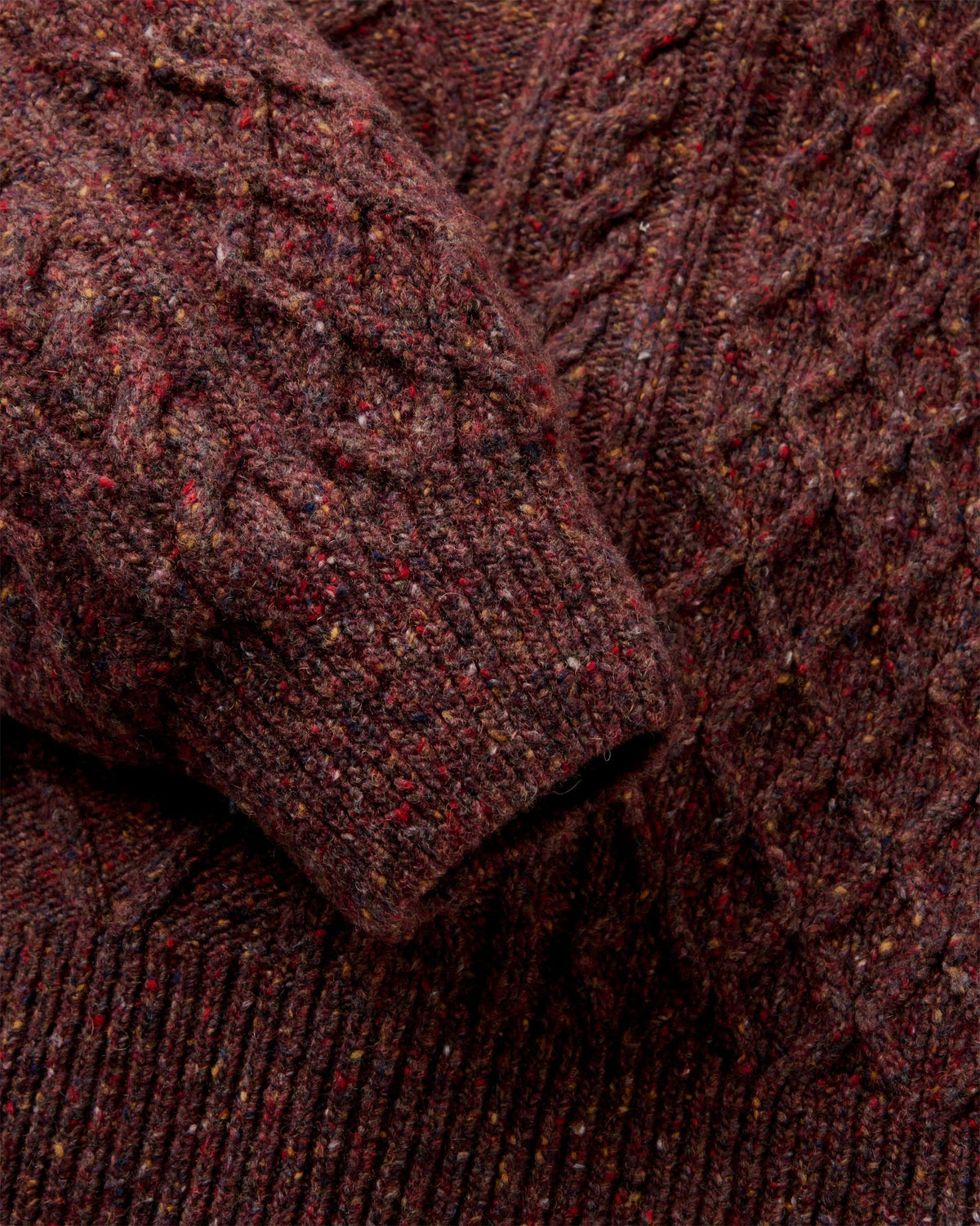 Shoal Merino Wool Knitted Jumper - Brambleberry - Flatlay