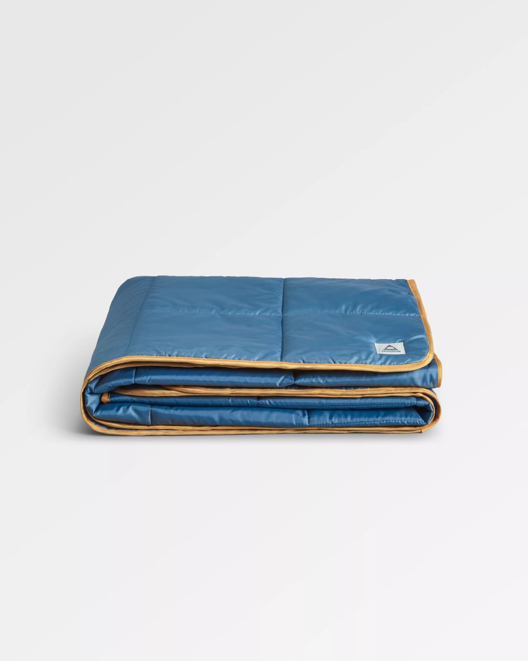 Travel Recycled Ripstop Blanket - Washed Blue - Flatlay