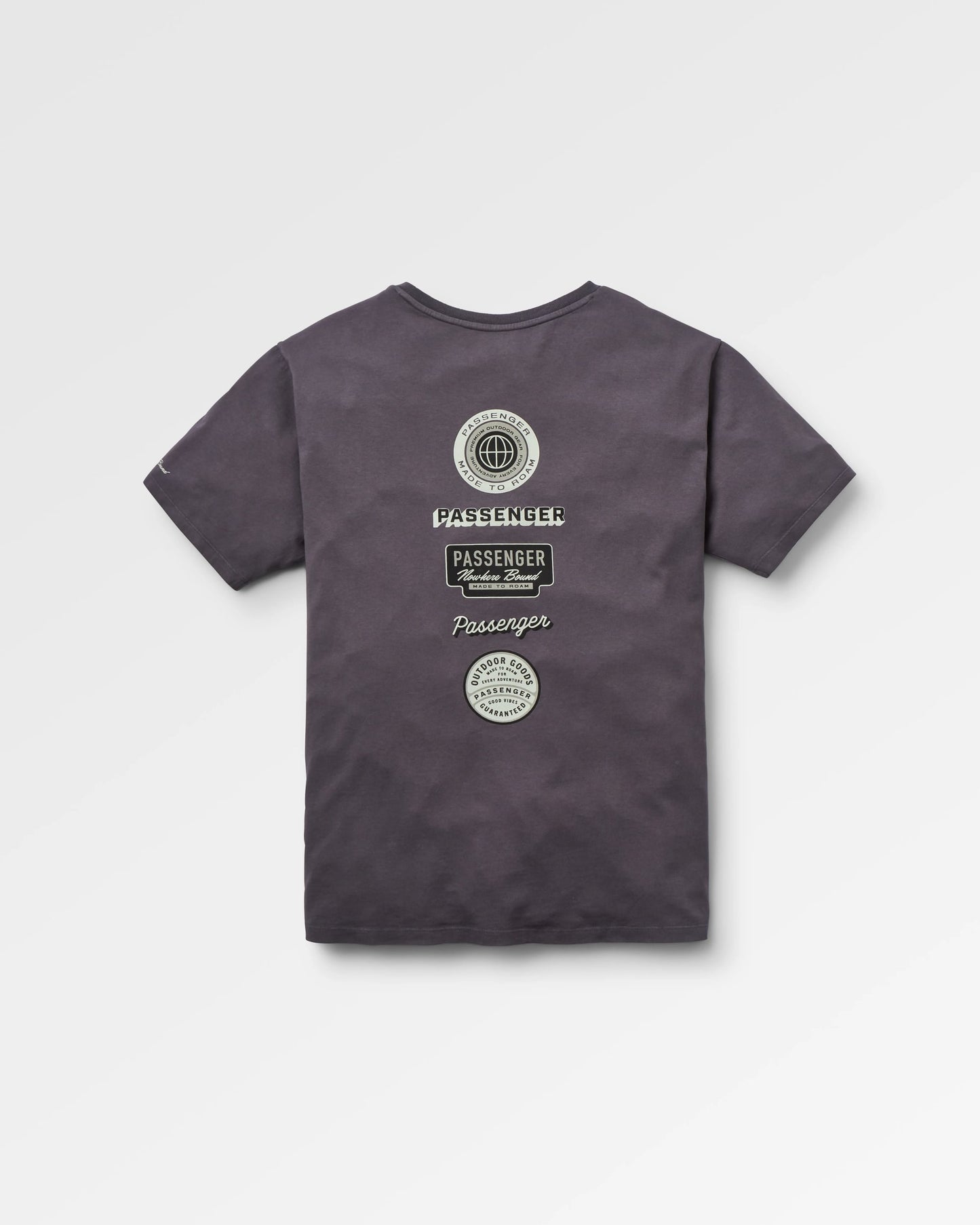 Guided Recycled Cotton T-Shirt - Charcoal - Flatlay