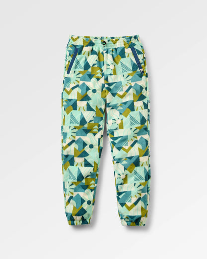Ace Recycled Polar Fleece Joggers - Sun Patch Aquamarine - Flatlay