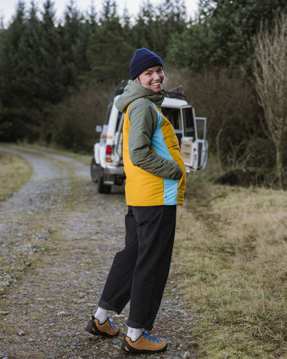 Ocean Recycled Insulated Anorak - Dusty Olive/Heritage Yellow - Lifestyle