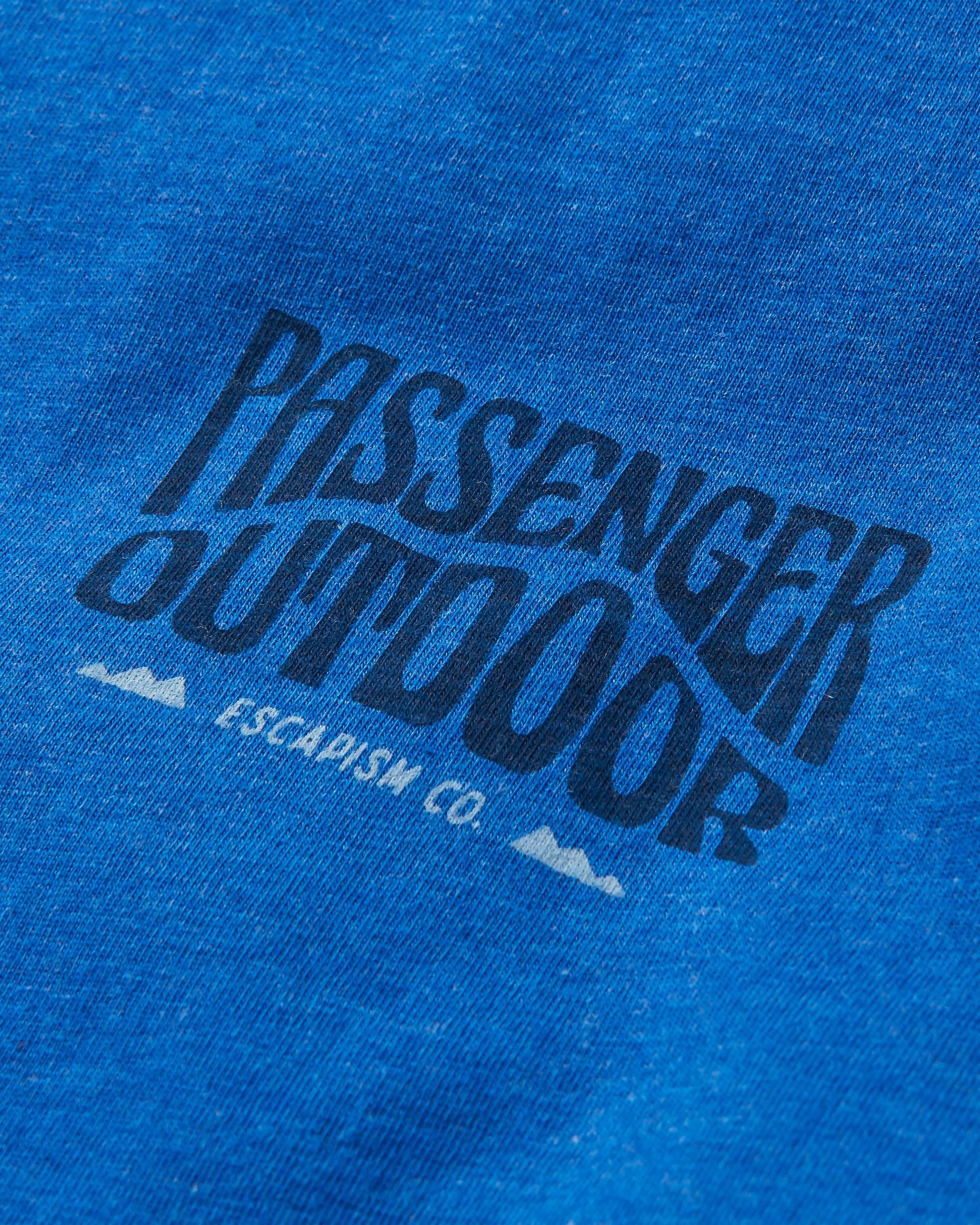 Yuca Organic Cotton T-Shirt - Azure Blue Marl - Flatlay