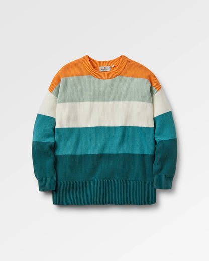 Moments Oversized Organic Knitted Jumper - Multi Stripe