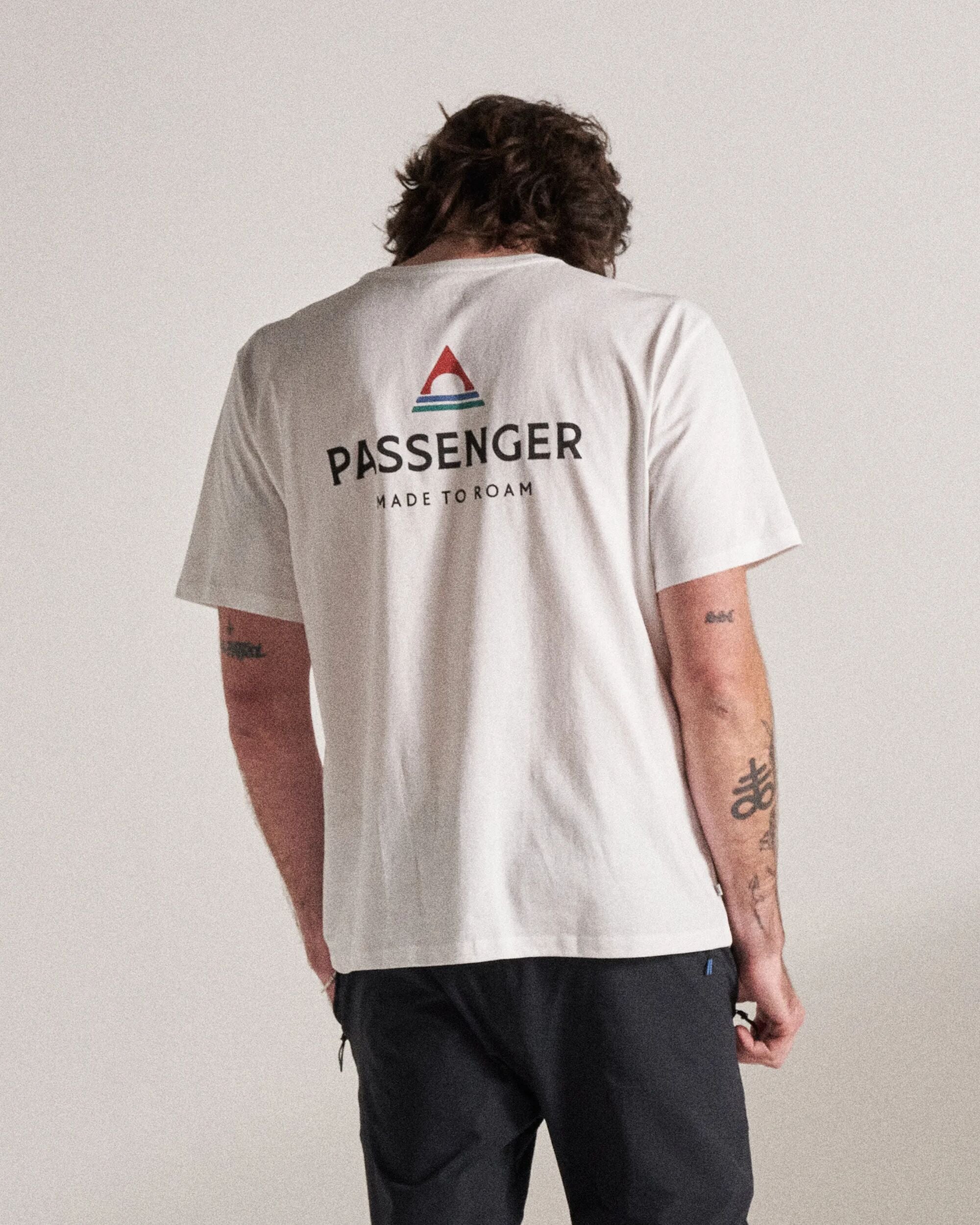 Passenger Recycled Cotton T-Shirt - White - Studio Model