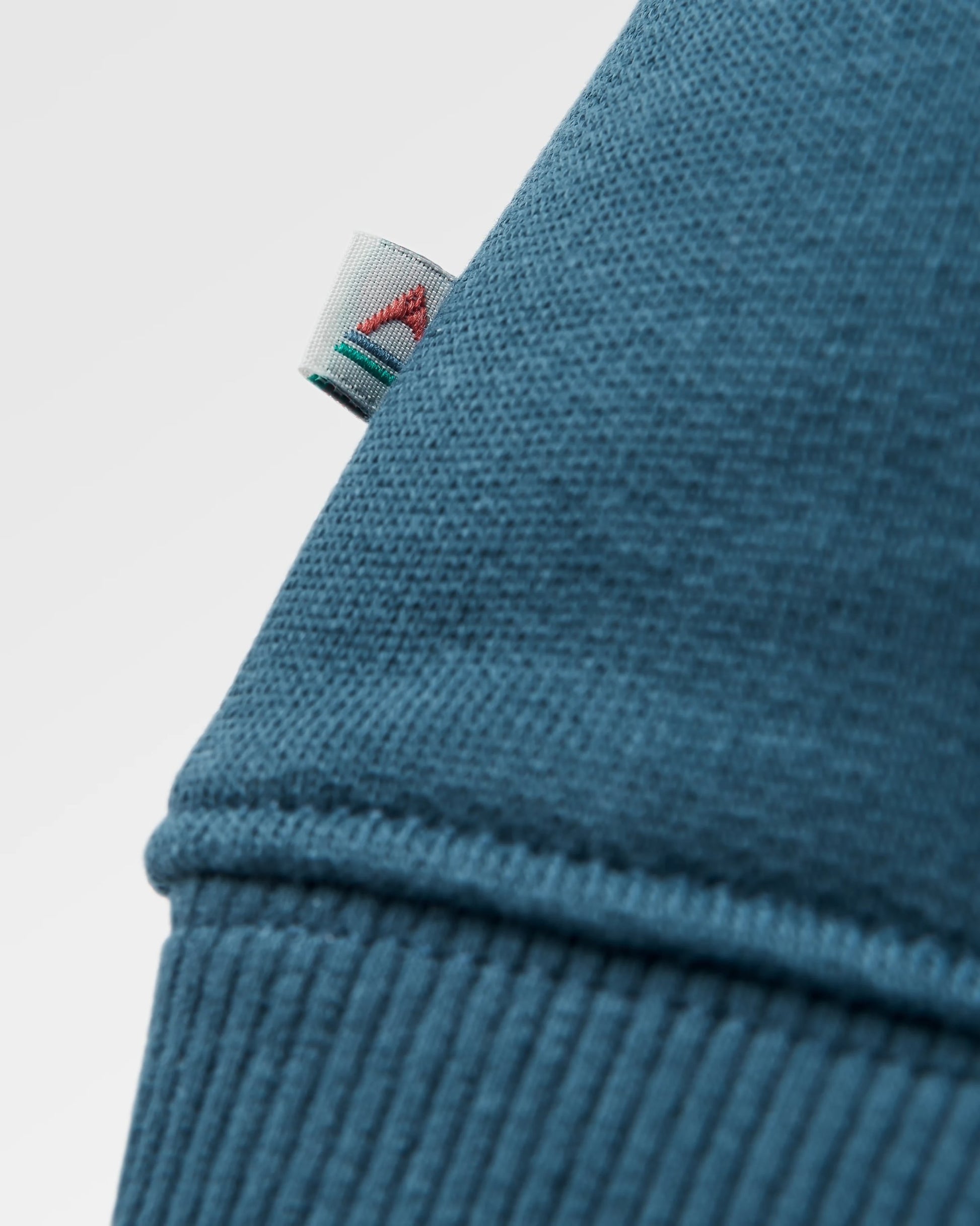 Roamer Patch Relaxed Fit Hoodie - Dark Denim - Flatlay