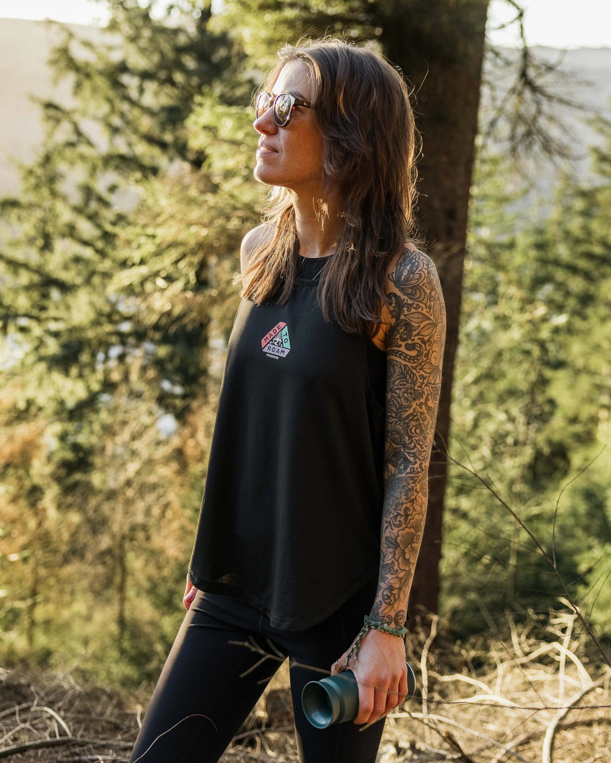 Breezy Recycled Active Vest - Black - Lifestyle