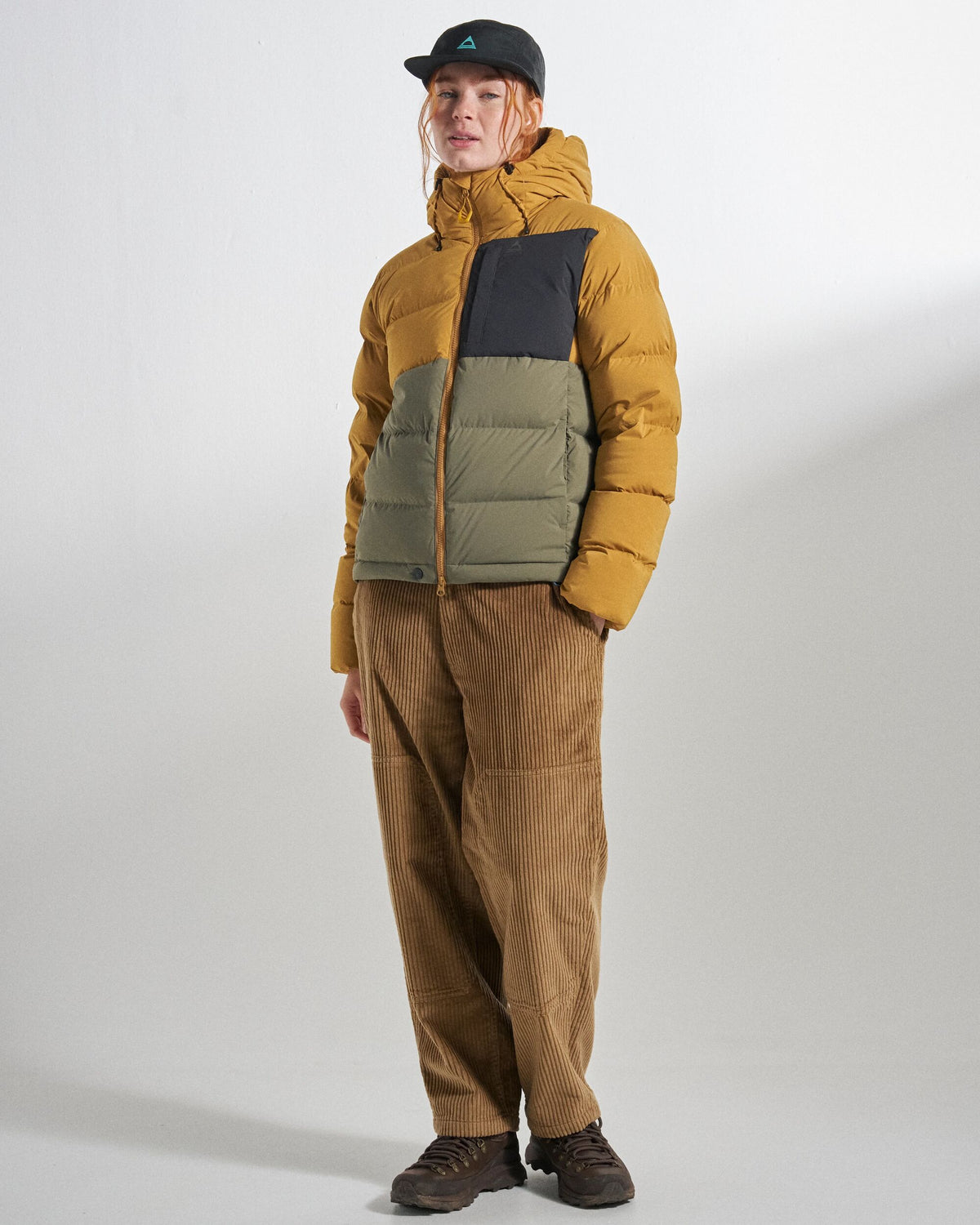 Cindra Down Jacket - Dusty Ochre/Dusty Olive - Studio Model