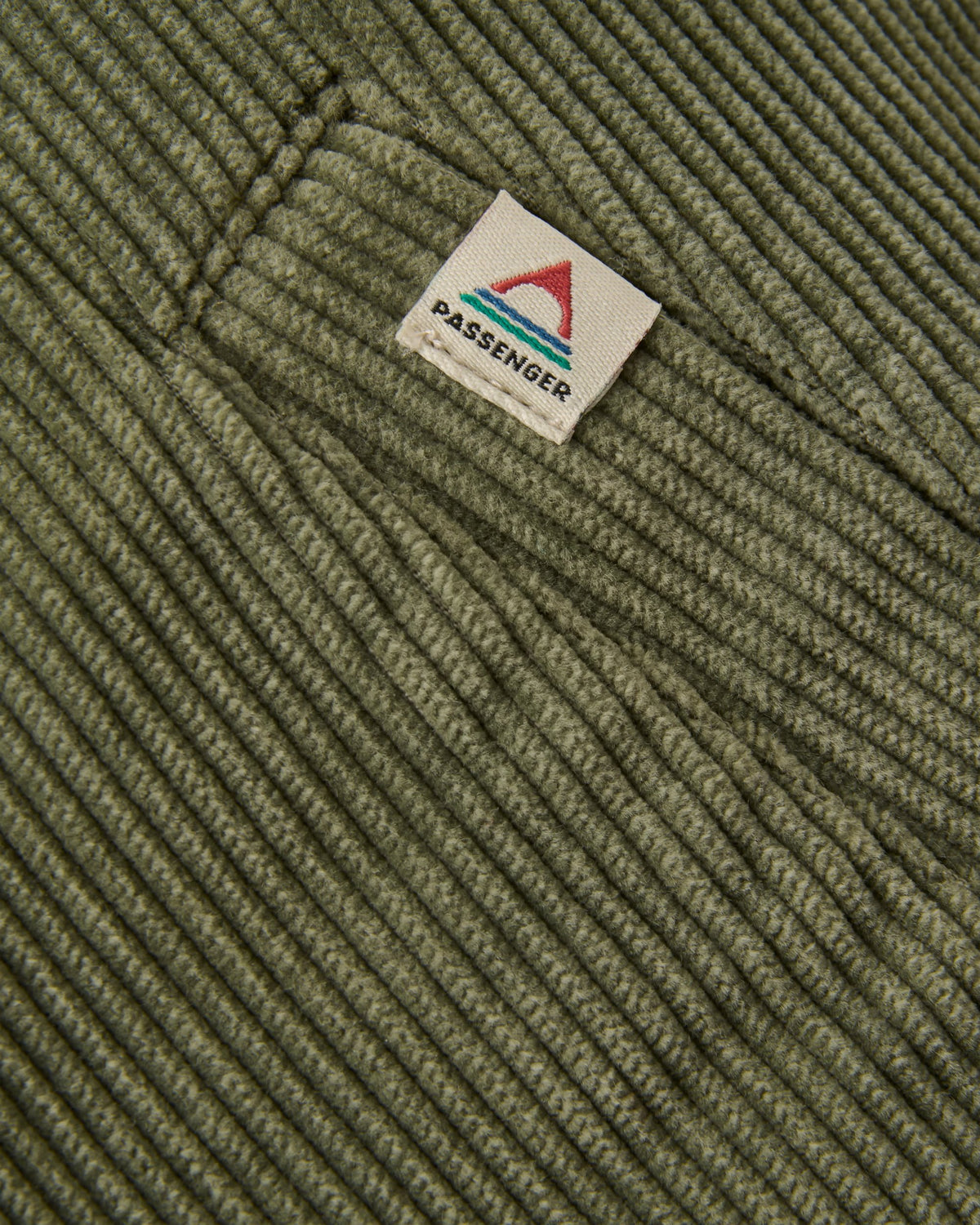 Stella Cord LS Shirt - Dusty Olive - Flatlay