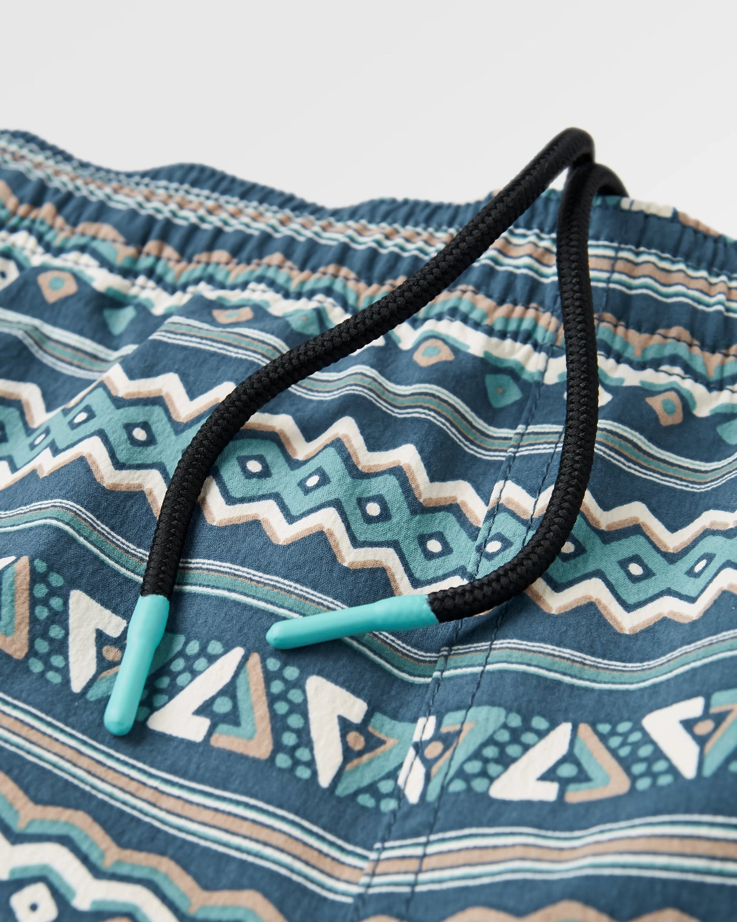 Flaris Longer Line Short - Geo Stripe Dark Denim - Flatlay