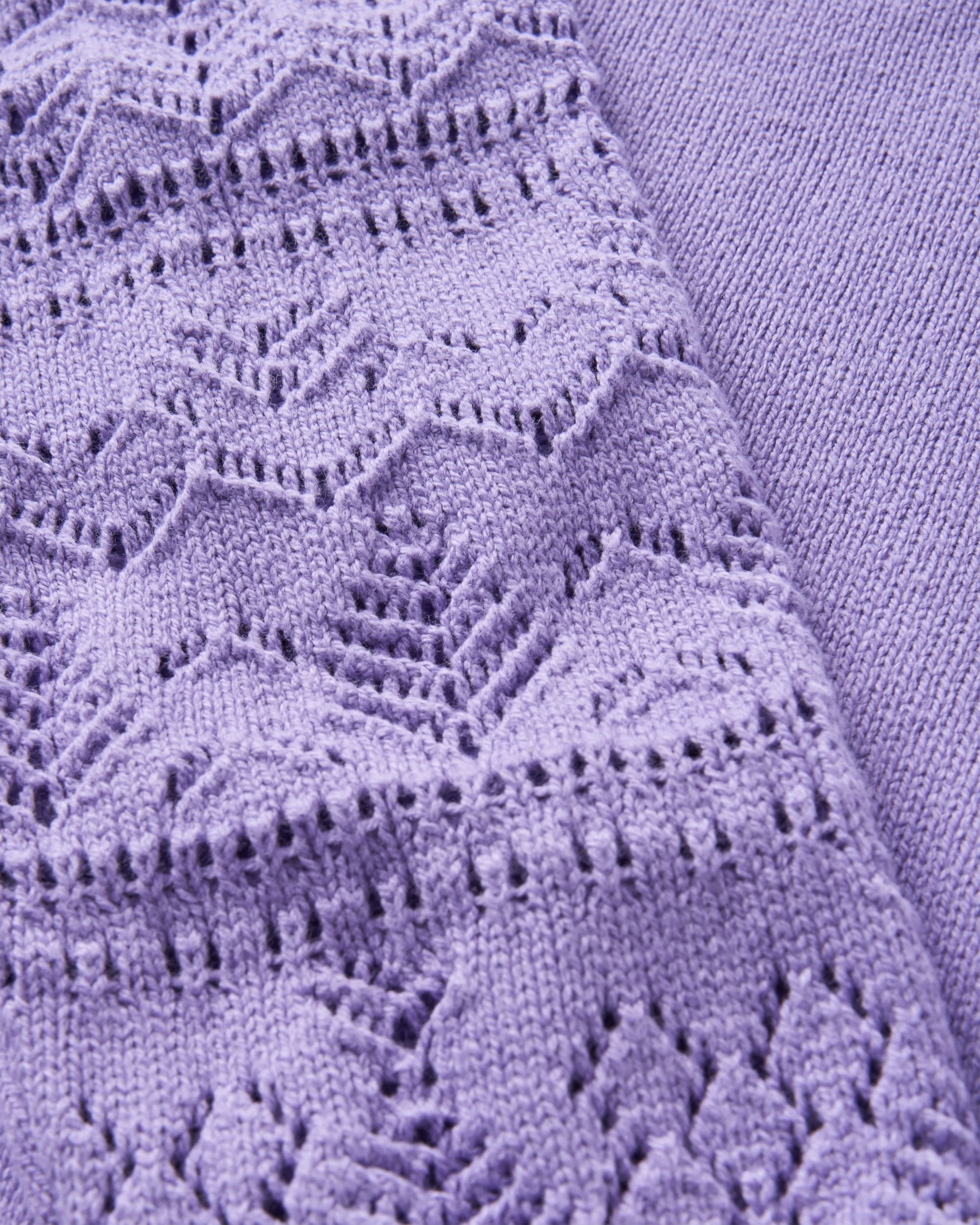 Grace Knitted Jumper - Retro Purple - Flatlay