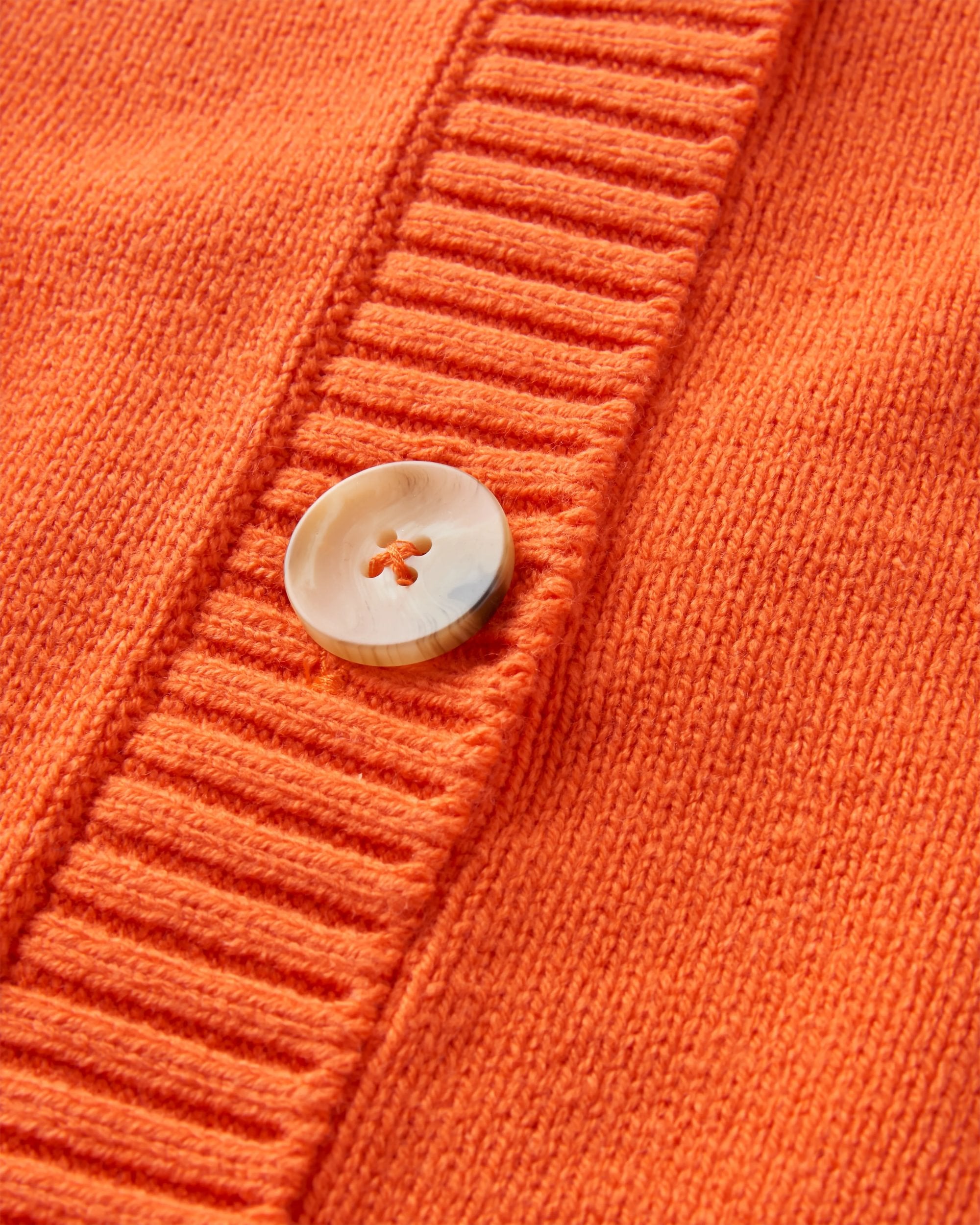 Grace Open Knit Cardigan - Ember Orange - Flatlay