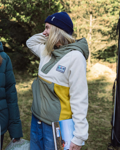 Alexander Recycled Hooded Polar Fleece - Vintage White - Lifestyle